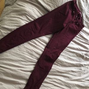 Maroon Skinny Jeans